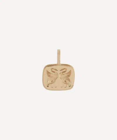 Anna + Nina 14ct Gold Lovebirds Necklace Charm