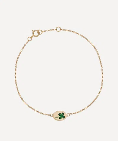 Anna + Nina 14ct Gold Lucky Clover Bracelet