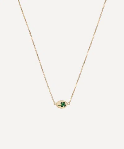 Anna + Nina 14ct Gold Lucky Clover Necklace