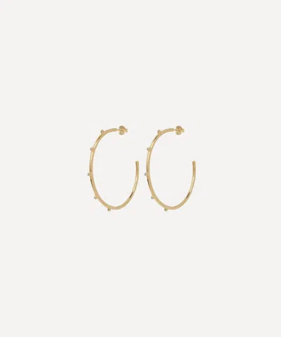 Anna + Nina 14ct Gold-plated Large Lumiere Hoop Earrings