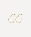 Anna + Nina 9ct Gold Lace And Love Hoop Earrings
