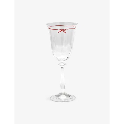 Anna + Nina Bistro Bow-print Crystalline-glass Wine Glass 8.5cm