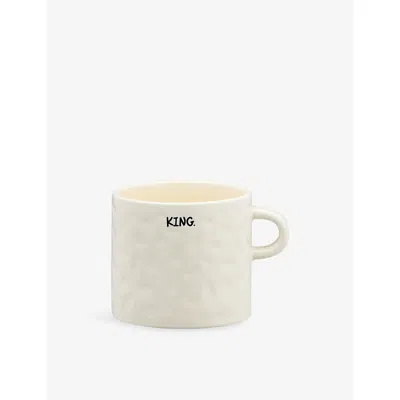 Anna + Nina King Ceramic Mug 9cm In White