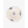 Anna + Nina Blue More Fish In The Sea Earthenware Serving Pasta Plate In Blue