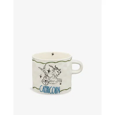 Anna + Nina Capricorn Zodiac Stoneware Mug 500ml In White