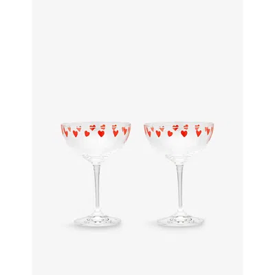 Anna + Nina Classic Love Champagne Glasses Set Of Two