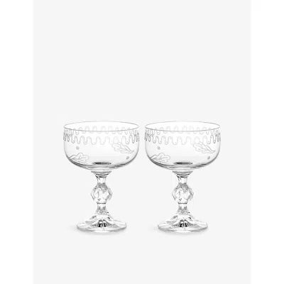 Anna + Nina Grapevine Cocktail Glass Set Of Two In Transparent
