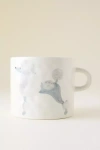 Anna + Nina Poodle Ceramic Mug 13.5cm Multi In White
