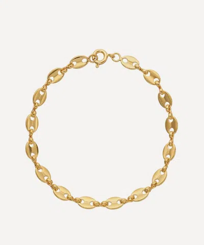 Anna + Nina Fine Coffee Bean Bracelet In Gold