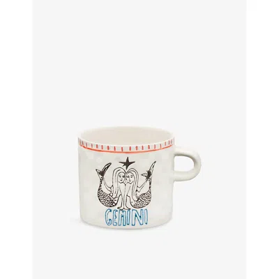 Anna + Nina Gemini Zodiac Stoneware Mug 500ml In Multi