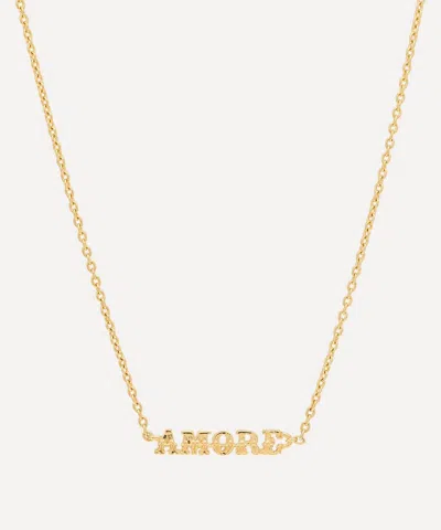 Anna + Nina Gold-plated Amore Necklace In Neutral
