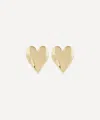 Anna + Nina Gold-plated Forbidden Love Heart Stud Earrings In Gold