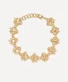 Anna + Nina Gold-plated Monkey Loop Bracelet In Orange