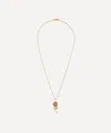 Anna + Nina Gold-plated Roses Are Red Charm Necklace