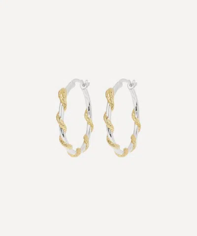Anna + Nina Gold-plated Big Twisting Serpent Hoop Earrings