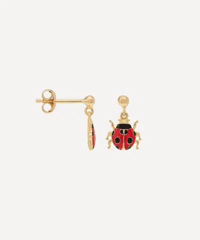 Anna + Nina Gold-plated Single Ladybird Stud