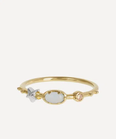 Anna + Nina Gold-plated Storybook Ring