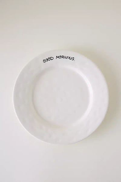 Anna + Nina Good Morning Breakfast Plate In White