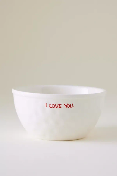 Anna + Nina I Love You Bowl In White