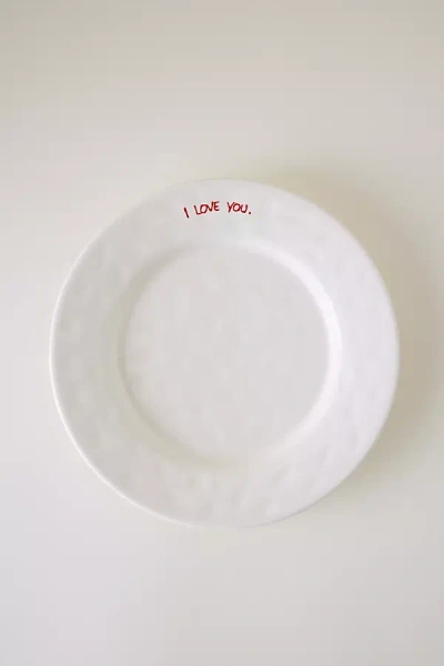 Anna + Nina I Love You Breakfast Plate In White
