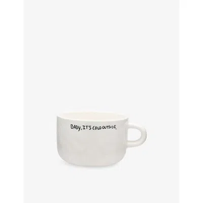 Anna + Nina It's Cold Outside Stoneware Mug White