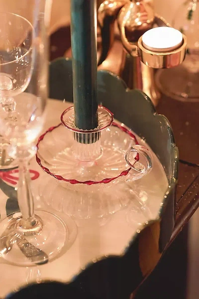 Anna + Nina Last Christmas Forest Candle Holder In Red