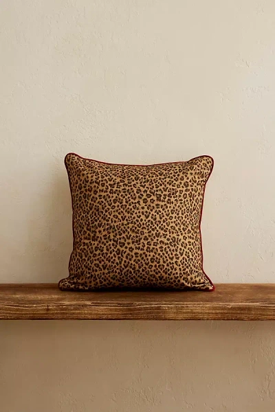 Anna + Nina Leopard Print Cushion