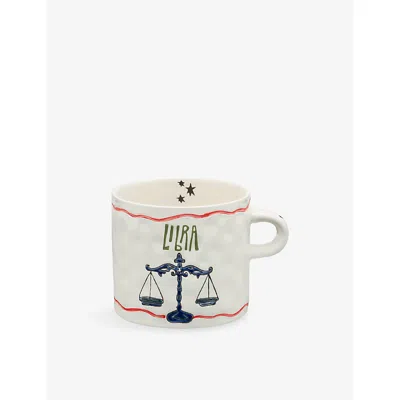 Anna + Nina Libra Zodiac Stoneware Mug 500ml In White