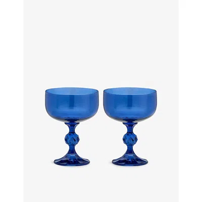 Anna + Nina Mare Cocktail Glasses Set Of Two In Blue