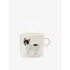 Anna + Nina French Bulldog Ceramic Mug 13.5cm Multi In White
