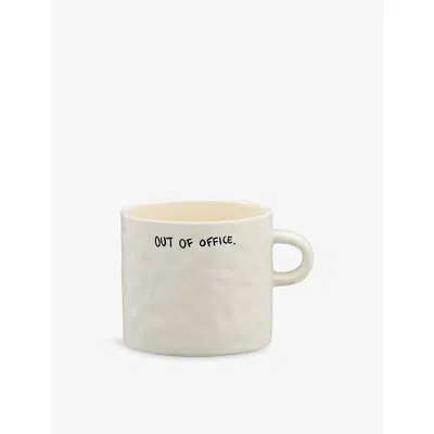 Anna + Nina Out Of Office Ceramic Mug 9cm In Neutral