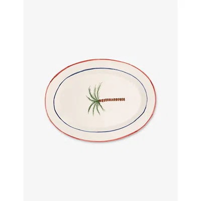 Anna + Nina Multicoloured Palm Tree Earthenware Serving Platter