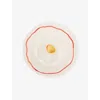 Anna + Nina Multicoloured Rendez-vous Oeuf Ceramic Plate In Multi