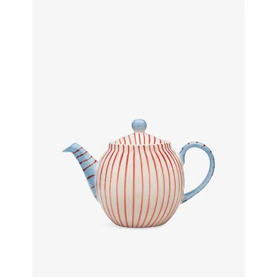 Anna + Nina Percy Stoneware Teapot In Multi
