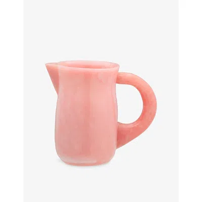 Anna + Nina Marbled-effect Resin Lemonade Jug 1.5l In Pink