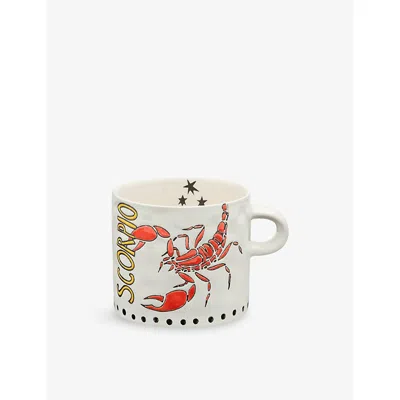 Anna + Nina Scorpio Zodiac Stoneware Mug 500ml In Multi