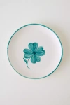 Anna + Nina Shamrock Dessert Plate In Green