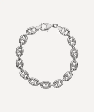 Anna + Nina Silver-plated Chunky Coffee Bean Bracelet