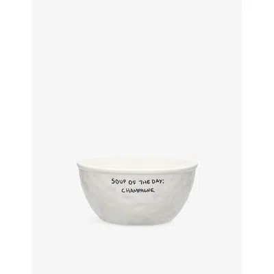 Anna + Nina Soup Of The Day Stoneware Bowl White