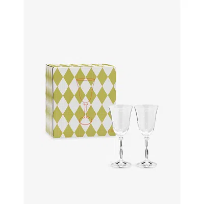 Anna + Nina Starry Eve Wine Glass Set Of 2 In Transparent