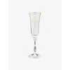 Anna + Nina White Dry January Glass Champagne Flutes Set Of Two 25cm In White