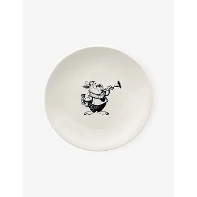 Anna + Nina White Rabbit Dlight Stoneware Dessert Plate