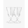 Anna + Nina White Starry Eve Short Wine Glass Set Of Two 15cm In White