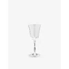 Anna + Nina White Starry Eve Wine Glass Set Of Four 12.5cm In Transparent