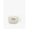Anna + Nina White  X Disney We're All Mad Here Stoneware Cappuccino Mug In White