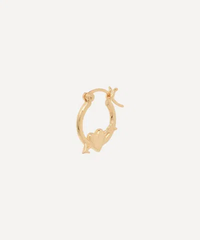 Anna + Nina X Liberty 14ct Gold Arrowed Heart Hoop Earring