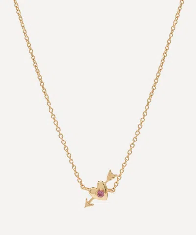 Anna + Nina X Liberty 14ct Gold Arrowed Heart Pendant Necklace