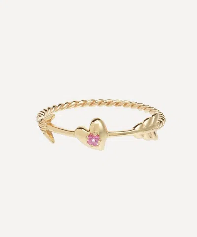 Anna + Nina X Liberty 14ct Gold Arrowed Heart Ring