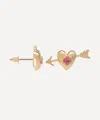 Anna + Nina X Liberty 14ct Gold Arrowed Heart Stud Earring