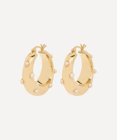 Anna + Nina X Liberty Gold-plated Twist A Classic Hoop Earrings